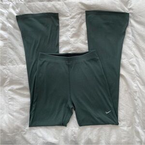 Nike Microribbed Teal Flare Leggings